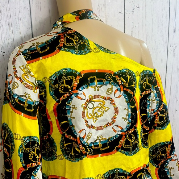 NWT CBR Chic Boutique Rose Off Shoulder Choker Neck Top Size Medium - Picture 5 of 7